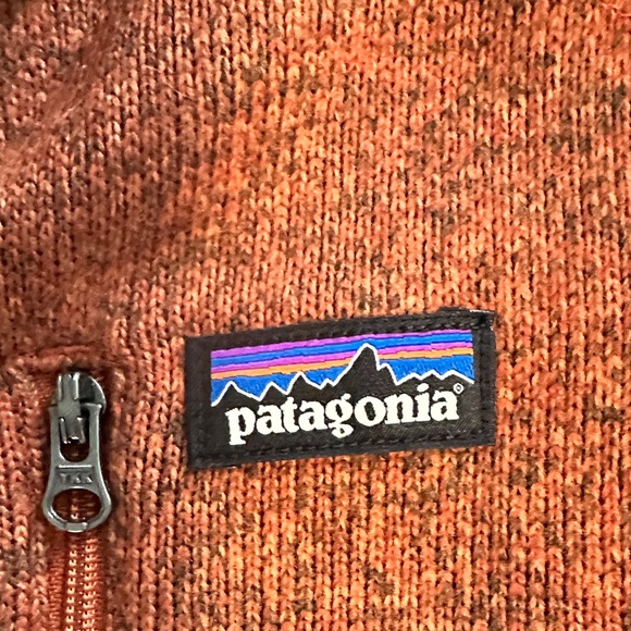 EUC Patagonia Orange Quarter-Zip Fleece Pullover Boys size XS - Picture 3 of 5